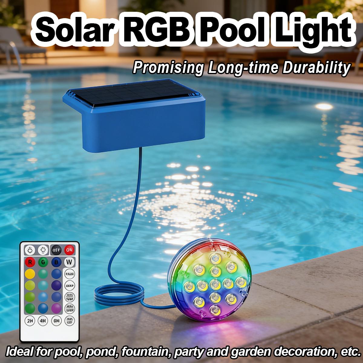 Pool Light Solar Rechargeable - Luz Solar Subaquática para Piscina com