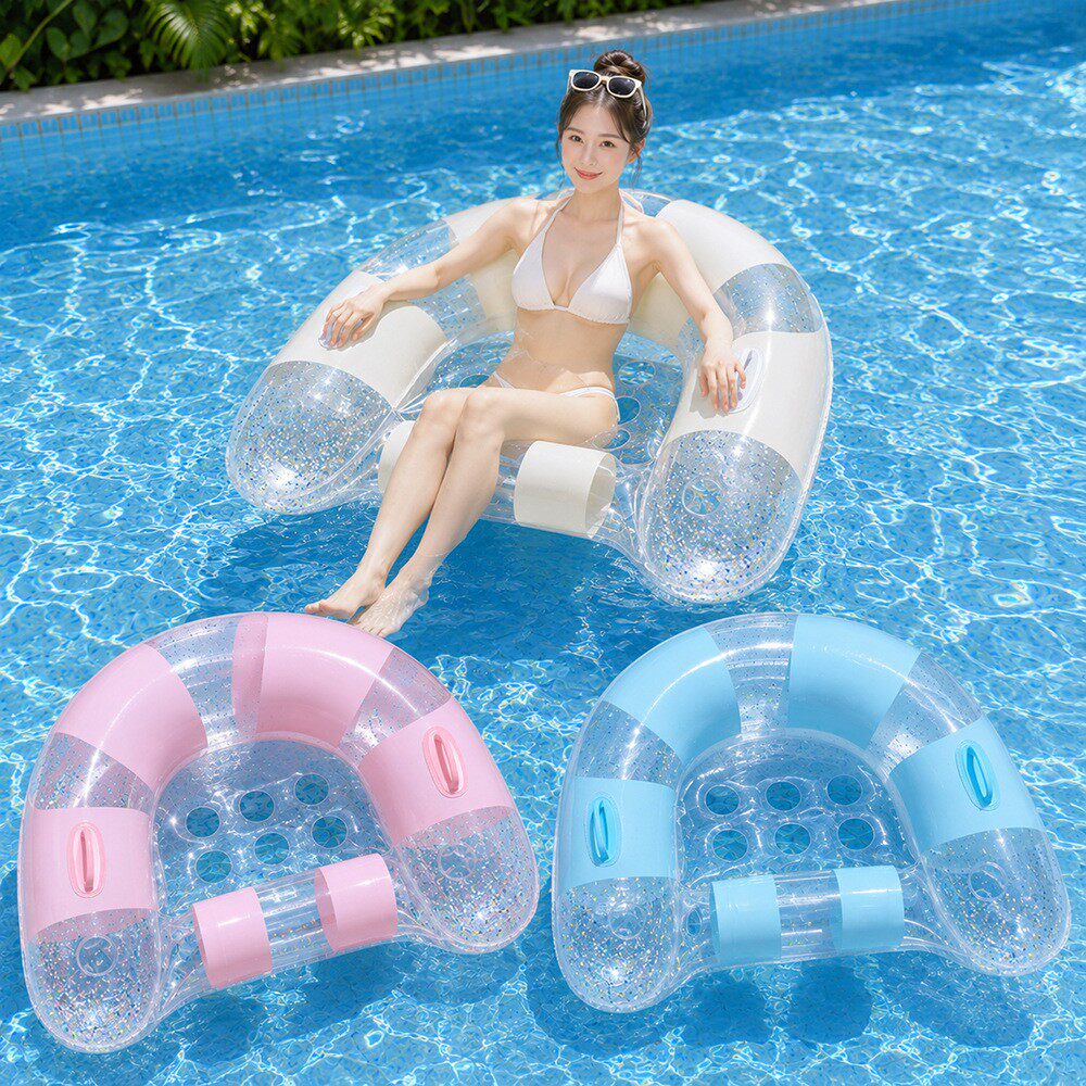 Pool Lounger Inflatable - Boia Inflável para Piscina, Rede Flutuante