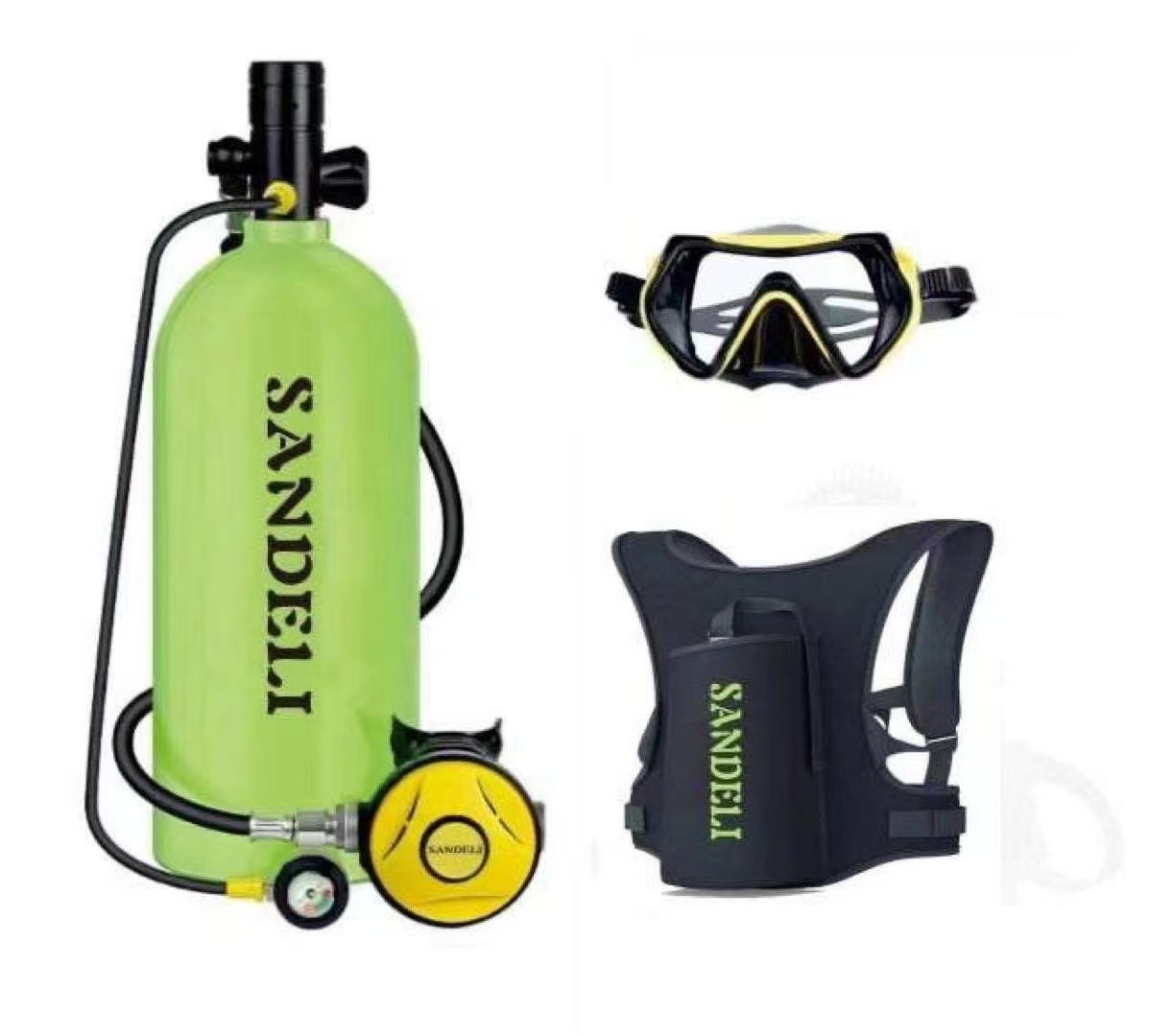 Snorkel Mask Full Face - Regulador de Tanque de Mergulho de