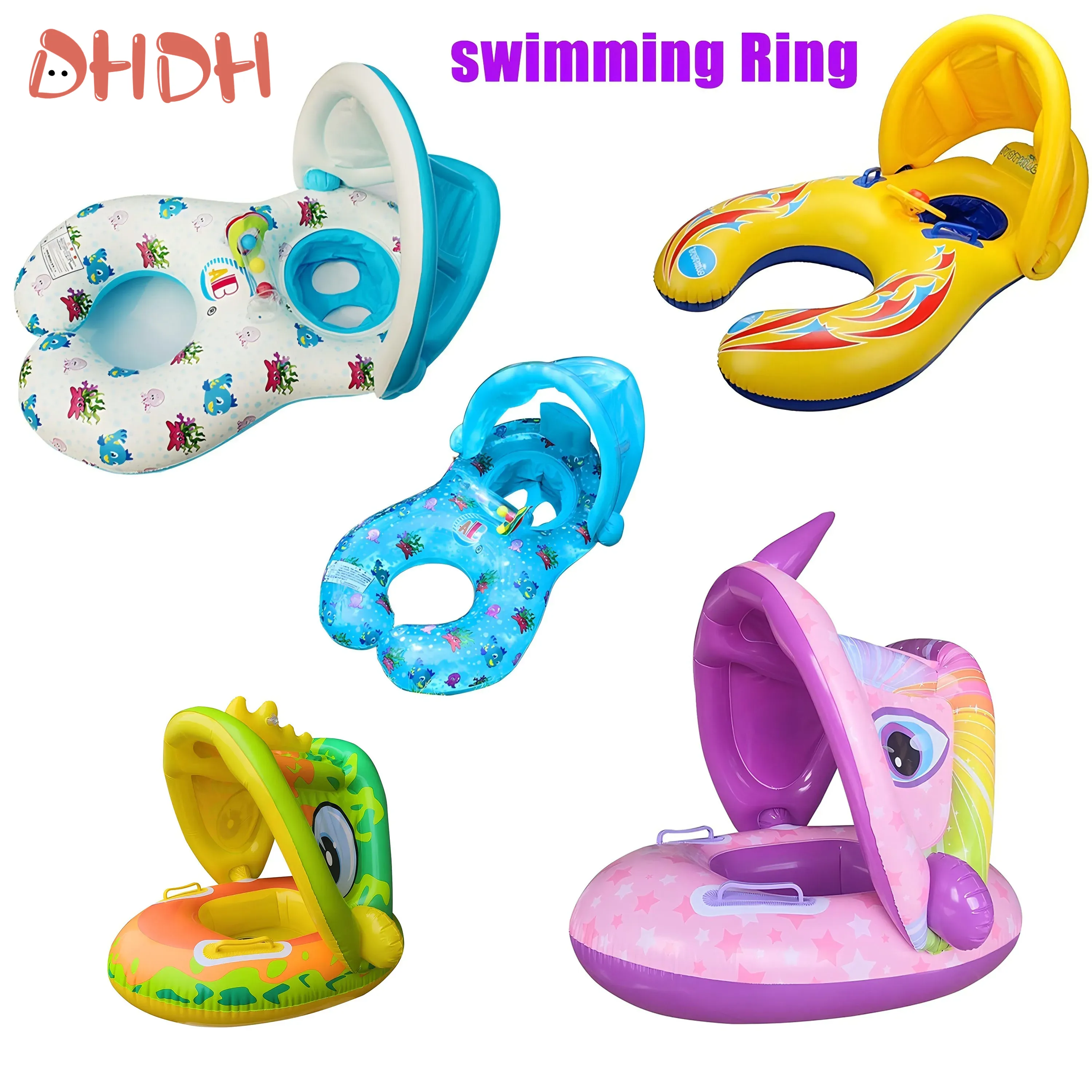 Pool Float Ring Inflatable - Boia Inflável para Bebês com Proteção