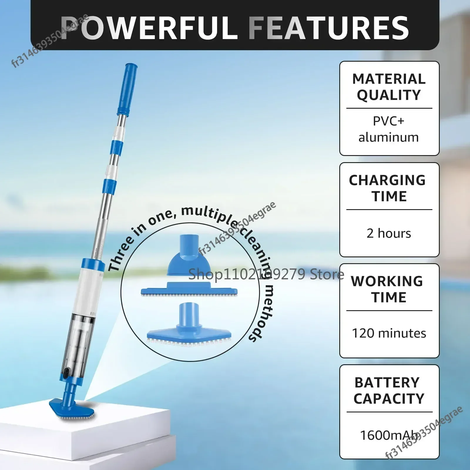 Aspirador de Piscina Portátil  - Pool Vacuum Manual avaliação e preço