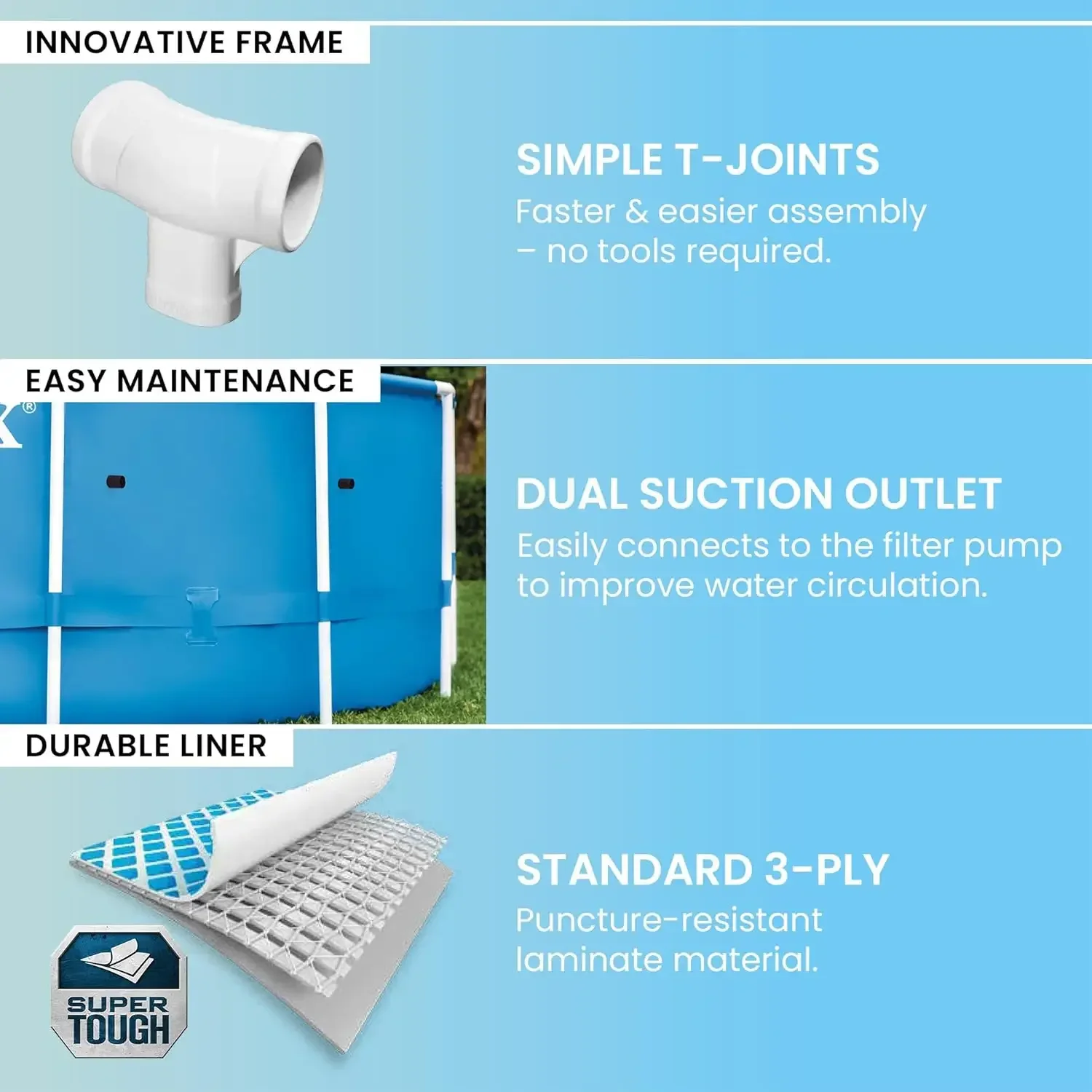 Conjunto de piscina redonda de - Pool Ladder Above Ground avaliação e preço
