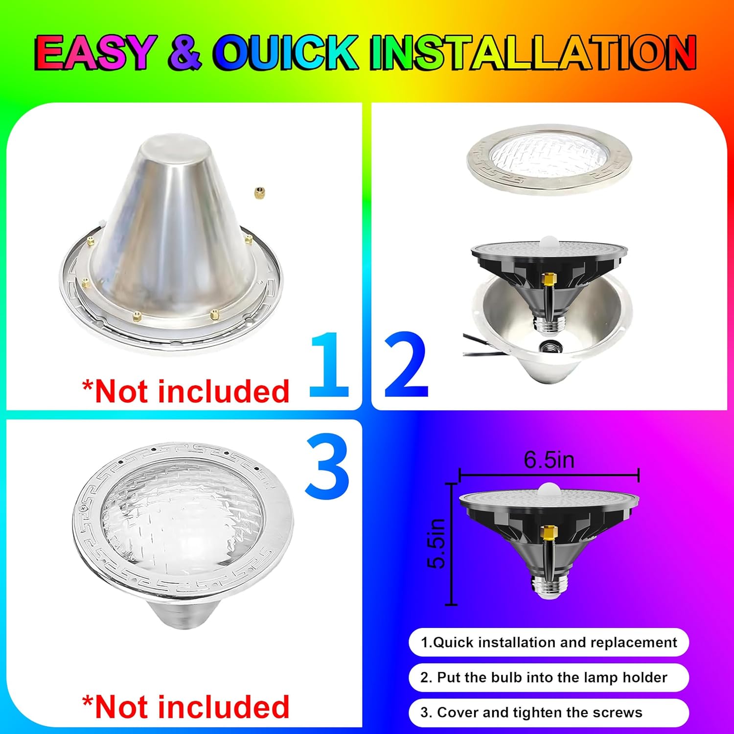Luzes Solares para Piscina Mul - Pool Light Solar Rechargeable avaliação e preço