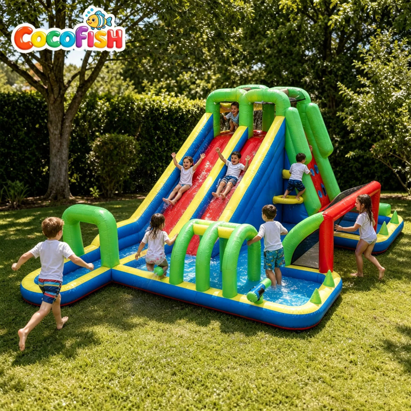 Cocofish Grande Parque Aquátic - Water Slide Inflatable avaliação e preço