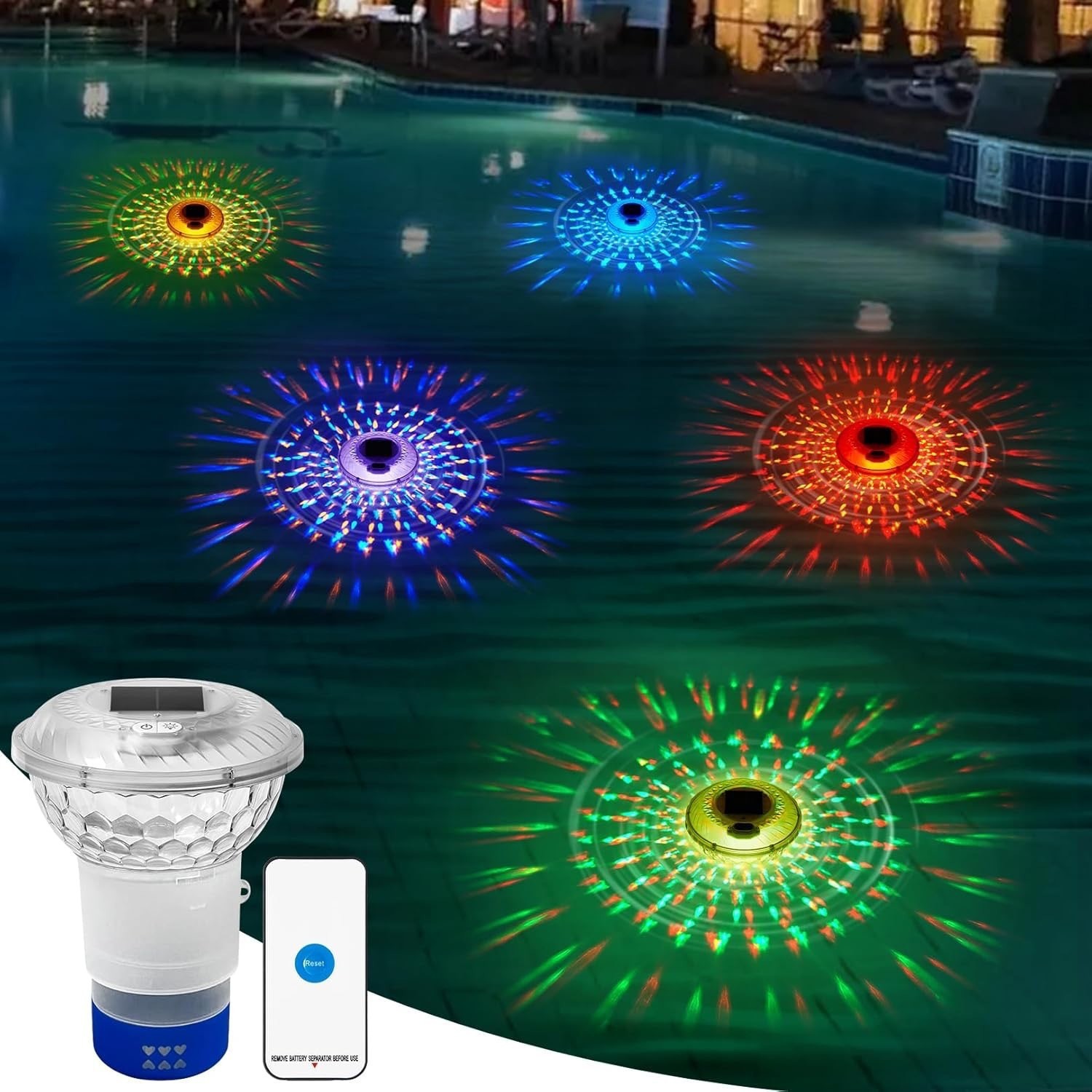 Luz de Piscina Solar Recarregá - Pool Light Solar Rechargeable avaliação e preço
